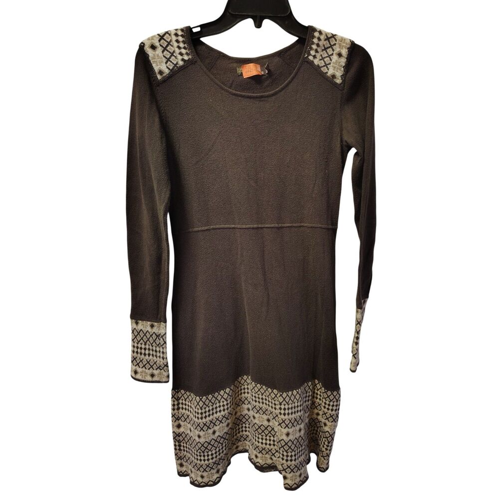 Prana Women's Small Brown Long Sleeve Wool Dress‎